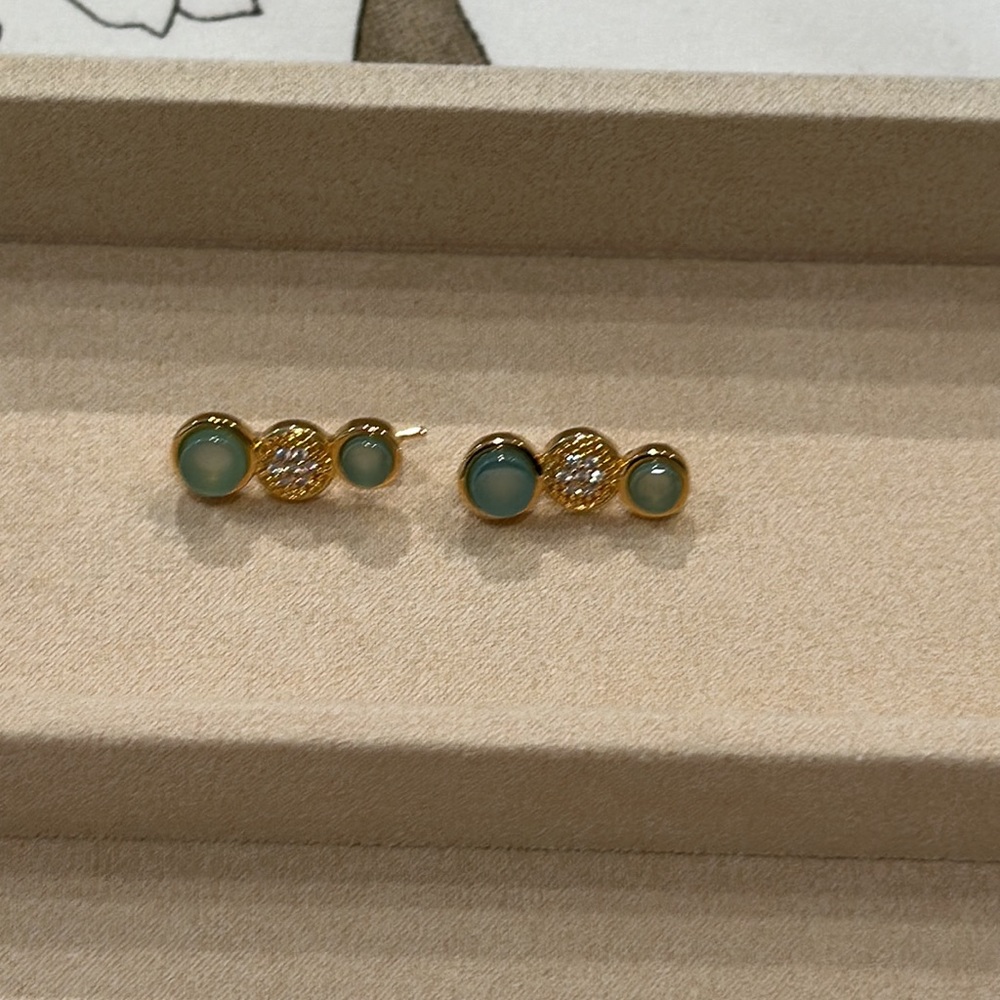 Marcia Moran blue agate earrings